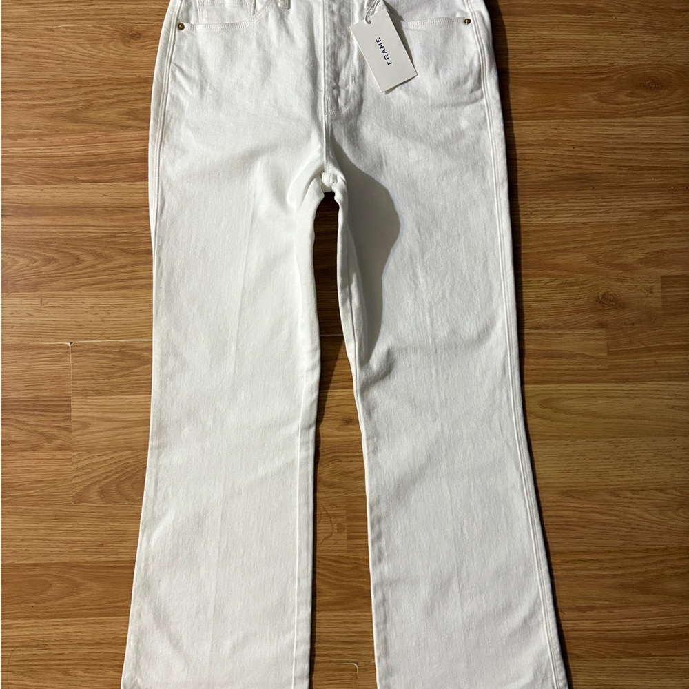 Frame Denim White Flare Jeans
